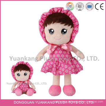 YK ICTI fábrica boneca de pelúcia bonito colorido boneca de pelúcia brinquedos com logotipo do bordado